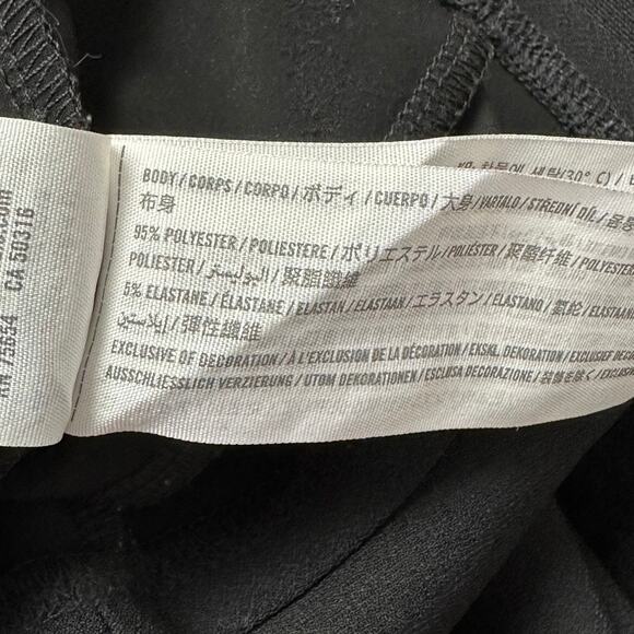 Abercrombie & Fitch Long Sleeve O-Ring V-Neck Blouse Top Black - Picture 14 of 14